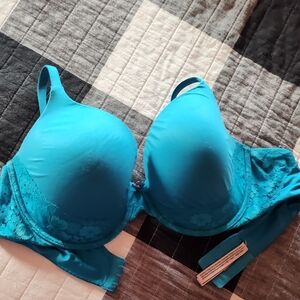 Teal Lace Underwire Bra